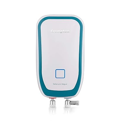 Crompton Solarium Vogue 3LTR(3KW) Instant Water Heater with Installation Pipe (White and
