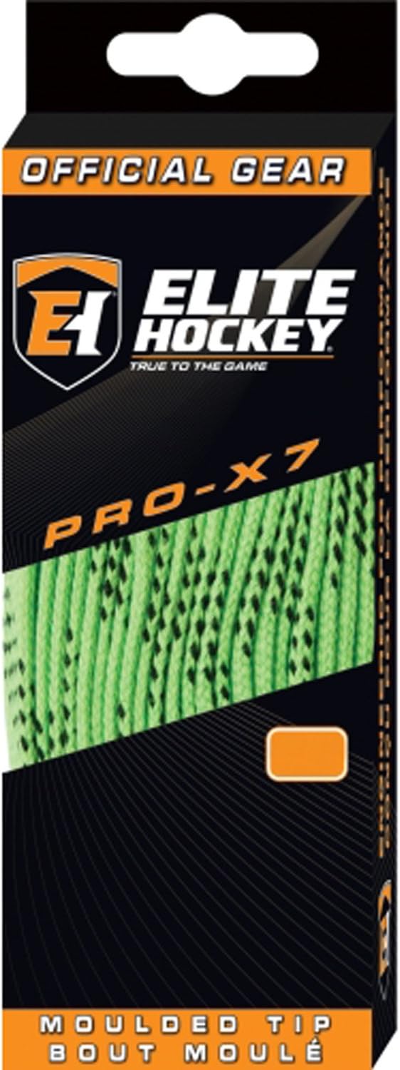 Elite Hockey PRO-X7 Wide Molded Tip Cotton Hockey Skate Laces (Color, Size Choice) : Sports & Outdoors
