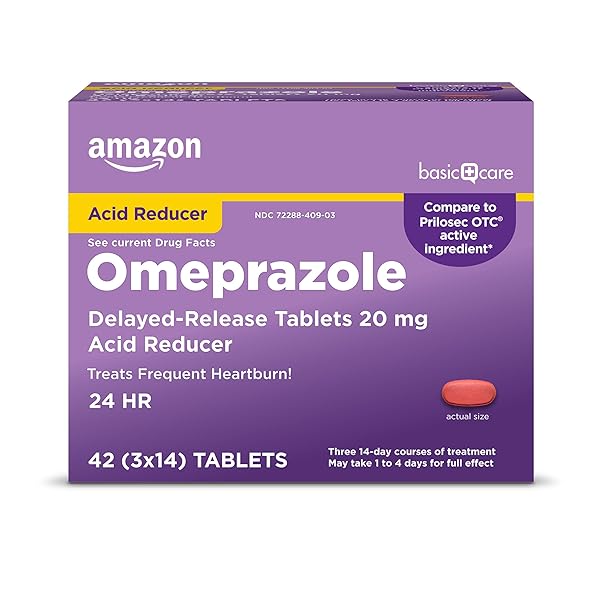 AMAZON BASIC CARE OMEPRAZOLE DELAYED RELEASE TABLETS 20...