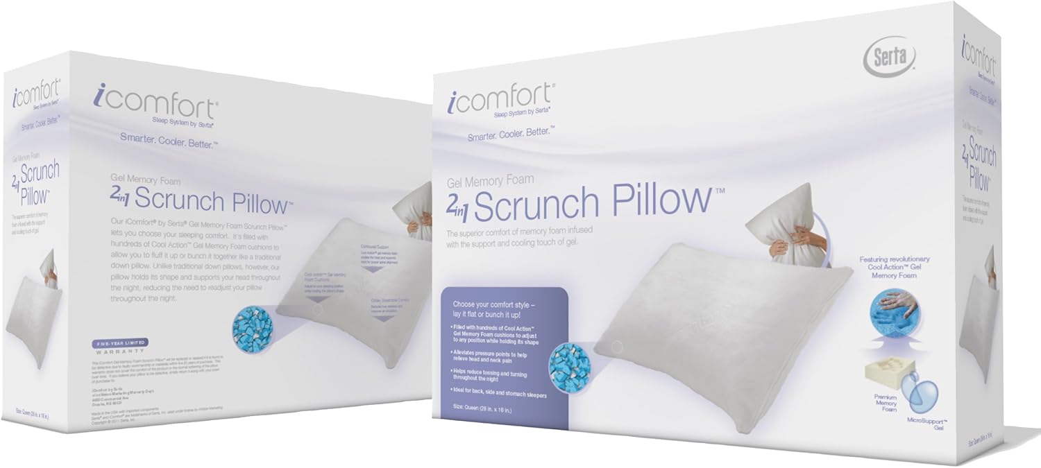 Serta Icomfort Scrunch Pillow Queen Amazon Ca Home Kitchen