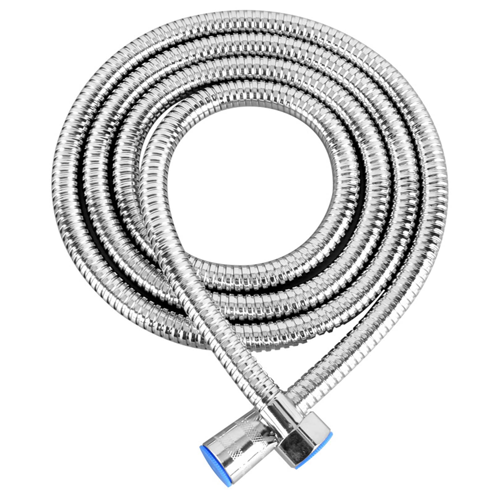 Stainless Steel Shower Hose Replacement - Anti-Kink Flexible Bidet Hose with 2 Washers, Chrome Plated Universal Fit for Bathroom Shower Head and Faucet