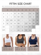 FITTIN Racerback Sports Bra for Women Padded Seamless Activewear 3 Pack view 6