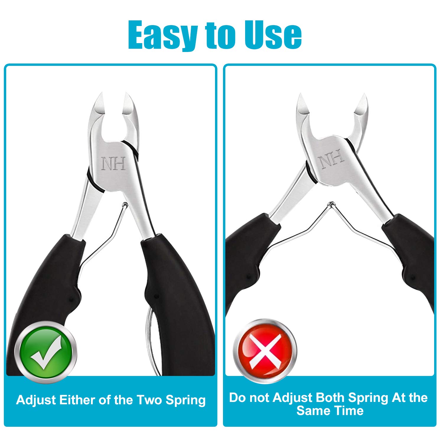 Podiatrist Toenail Clippers, Professional Thick & Ingrown Toe Nail Clippers for Men & Seniors, Pedicure Clippers Toenail Cutters, Super Sharp Curved Blade Grooming Tool: Beauty