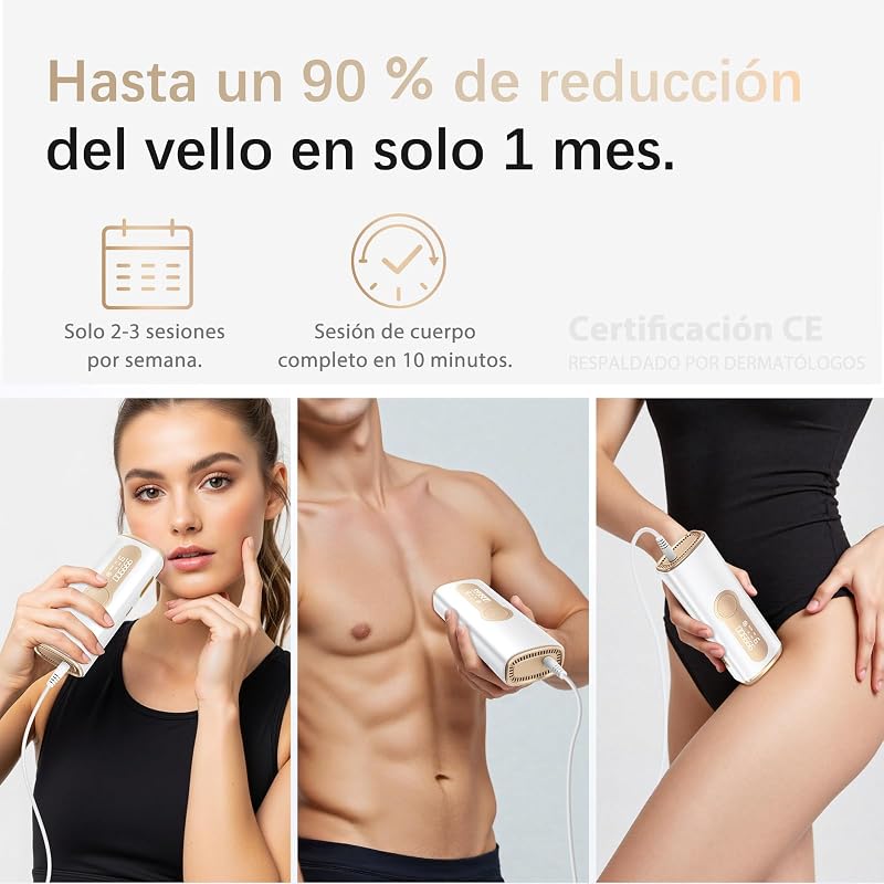 Depiladora Laser IPL con Refrigeración para Mujer y Hombre, GLY07