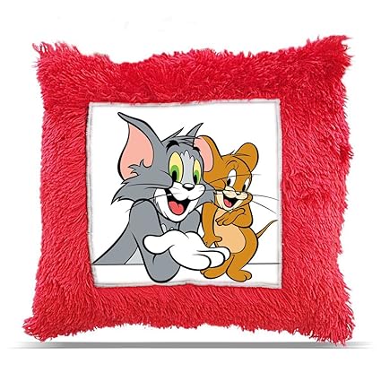 Buy Tia Creation Fabric Tom And Jerry Gift Pillow Cushion