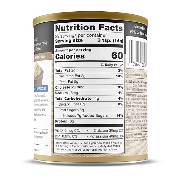 CAFFE D’VITA PUMPKIN SPICE CAPPUCCINO MIX – 1 LB CAN