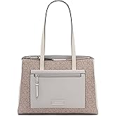 Calvin Klein womens Hadley Tote Bag – 2 in 1, Vegan Leather, 5 Pockets
