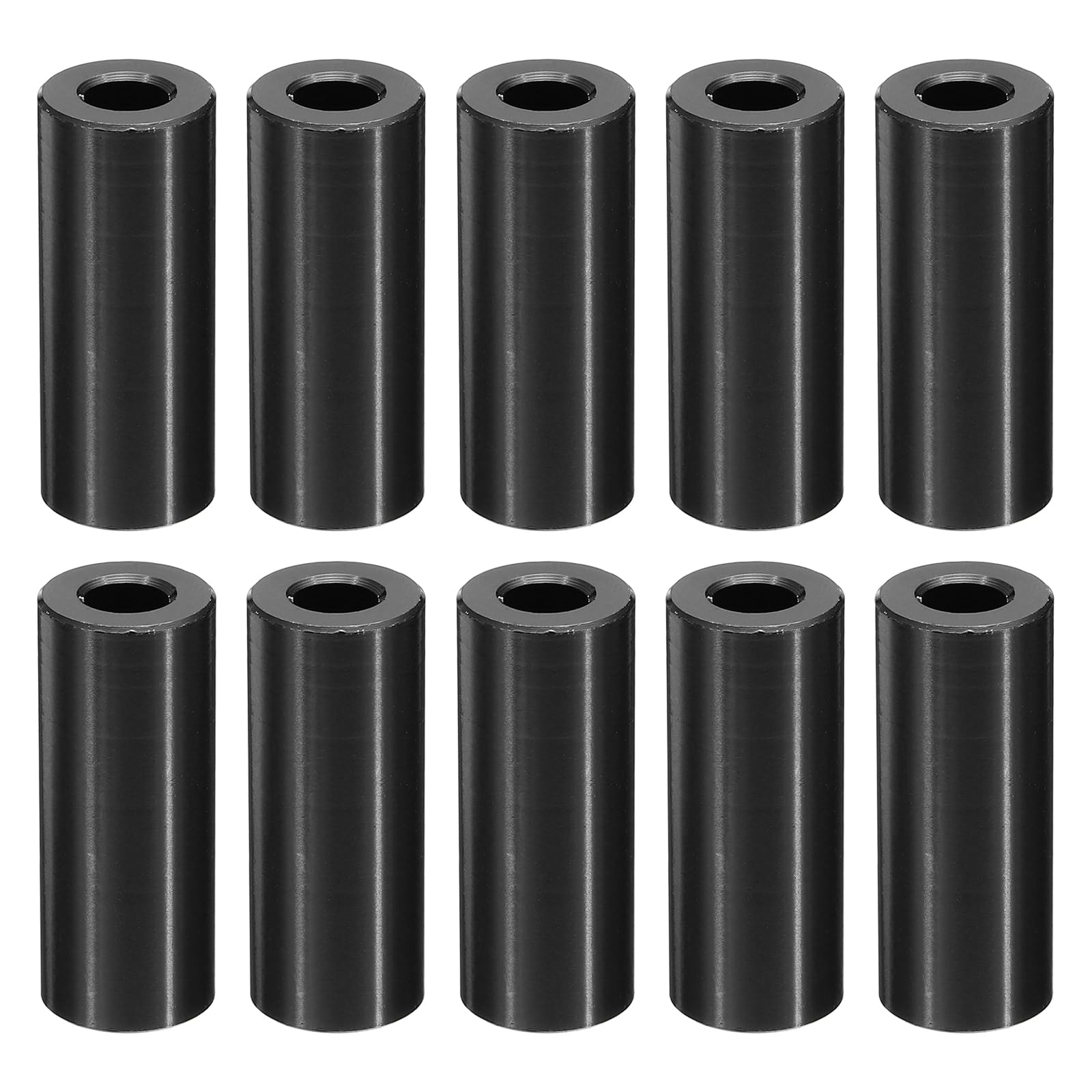 PATIKIL M6 Aluminum Spacers, 10 Pcs Metal Spacer Aluminum M6 x 1/2" OD x 1-1/4" L Aluminum Spacer Screw Standoff Round for 1/4" or M6 Screw Bolts