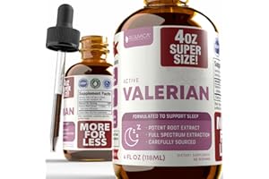 Rejuvica Health Active Valerian 4oz XL Super Size - Advanced Valerian Liquid Extract - Sleep Support Drops - Vegan Sugar Free Non GMO Tincture