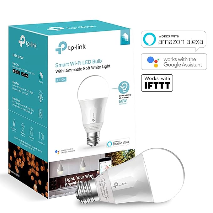 TP-Link smarte WLAN Glühbirne, E27, 7W, funktioniert mit Amazon Alexa (Echo und Echo Dot), Google Home und IFTTT, dimmbar war