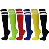 SocksKnee Women Multi-Pack Colorful Variety Design Assorted Activewear Knee-High Stocking Socks, 9-11