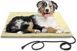AKENTIO Constant Pet Heating Pad for Dog & Cat, Waterproof Cat Heating Pad with Multi Sizes for Outdoor Indoor, Warm Dog Heating Pad with Chew Resistant Cord, Soft Fluffy Heating Pad for Cats Washable