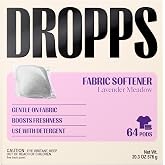 Dropps Fabric Softener Pods, Lavender Meadow (64 Count) - Laundry Softener For Soft &amp; Fluffy Fabrics | Liquid Softener &amp; Dryer Sheet Alternative | Clean Ingredients | Plastic Free Packaging