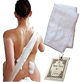 Trad Trad Ultra Soft Nylon Bath Wash Cloth Towel Shower Towel Perfect for Dry Skin - Made in Japan with a soap foaming net satinsnow