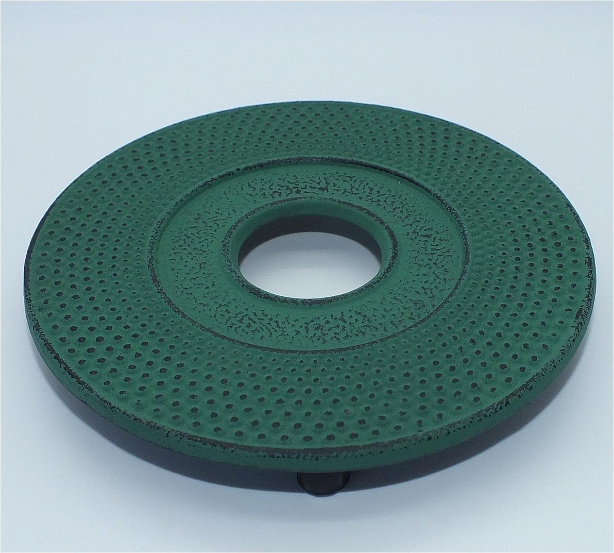 teeblume - Cast Iron Trivet, diameter 13.5cm, dark-green, incl. shipping costs