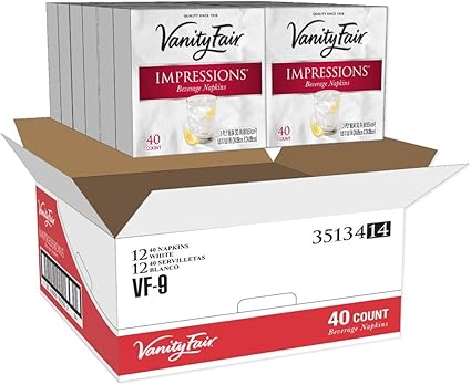 Amazon Com Vanity Fair Impressions Beverage Napkin 480 Count Health Personal Care