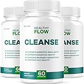 (3 Pack) Healthy Flow Cleanse Capsules - Official HealthyFlow Cleanse Pills Daily Premium Support, HealthyFlowCleanse Natural Digestive Formula for Overall Health & Wellness, 180 Capsules for 3 Months