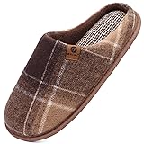 ONCAI Mens Fadebrown Knit Stripes Cozy Memory Foam