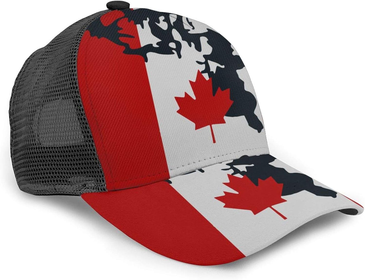 Jiade Mens and Womens Canadian Map with Canada Flag Trucker Cap