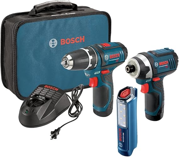 Bosch Power Tools Drill Kit Clpk22 120 12 Volt 2 Tool Combo