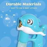 JOYIN 2 Bubble Guns Kit with 4 Solutions Blue Yellow Bubble Blaster view 3