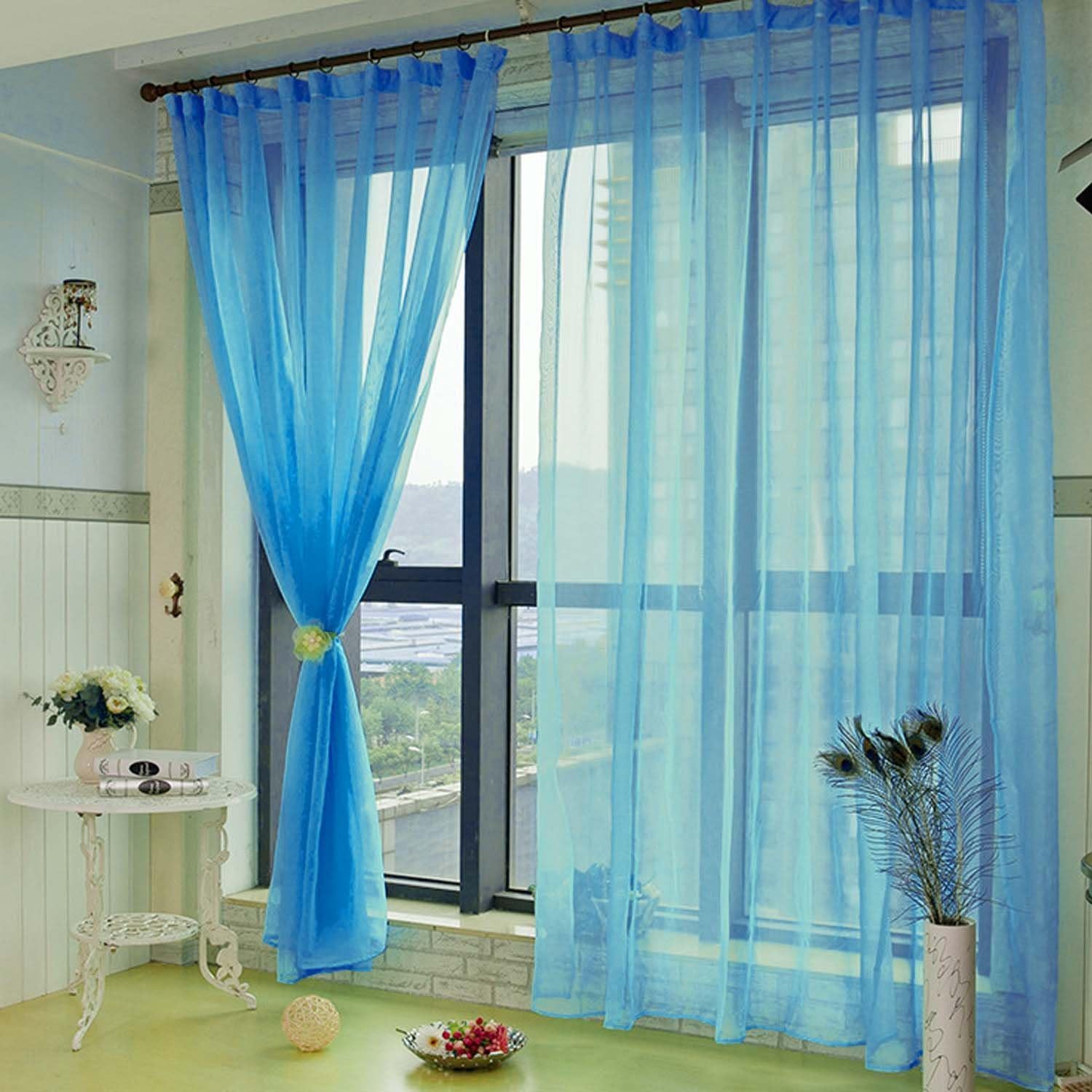 Cortina Ventana Puerta Panel Balcón Visillo Separador Ambientes 1*2M