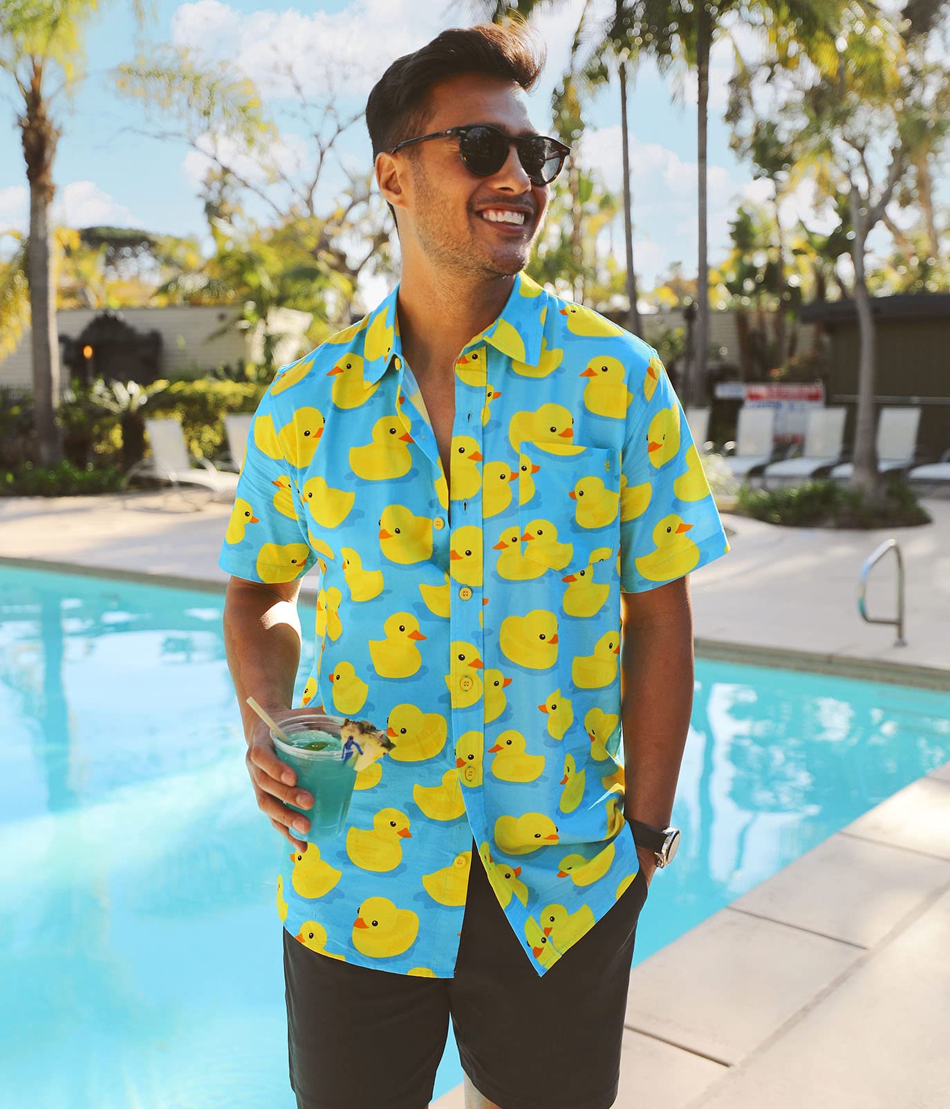 Tipsy Elves Hawaiian Shirts for Men - Casual Beach & Summer Party Shirts for Men - Stretch Fabric with Modern Fit