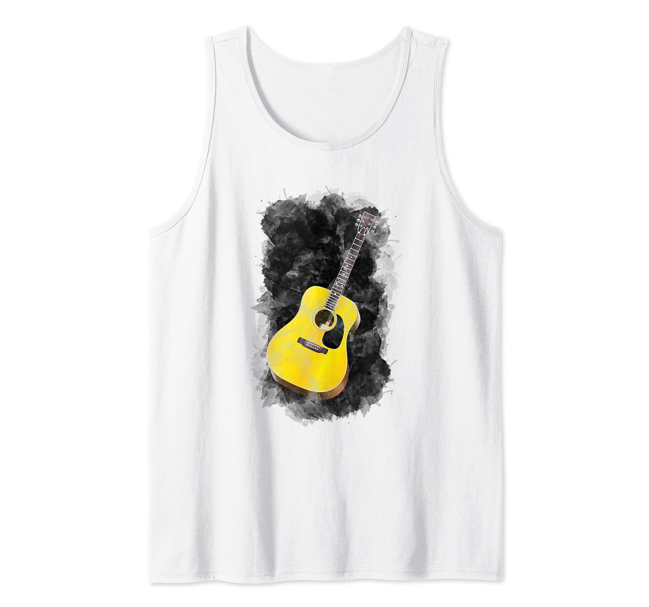 Guitar Watercolor Art / Love Music Player Graphic Acoustic Tank Top