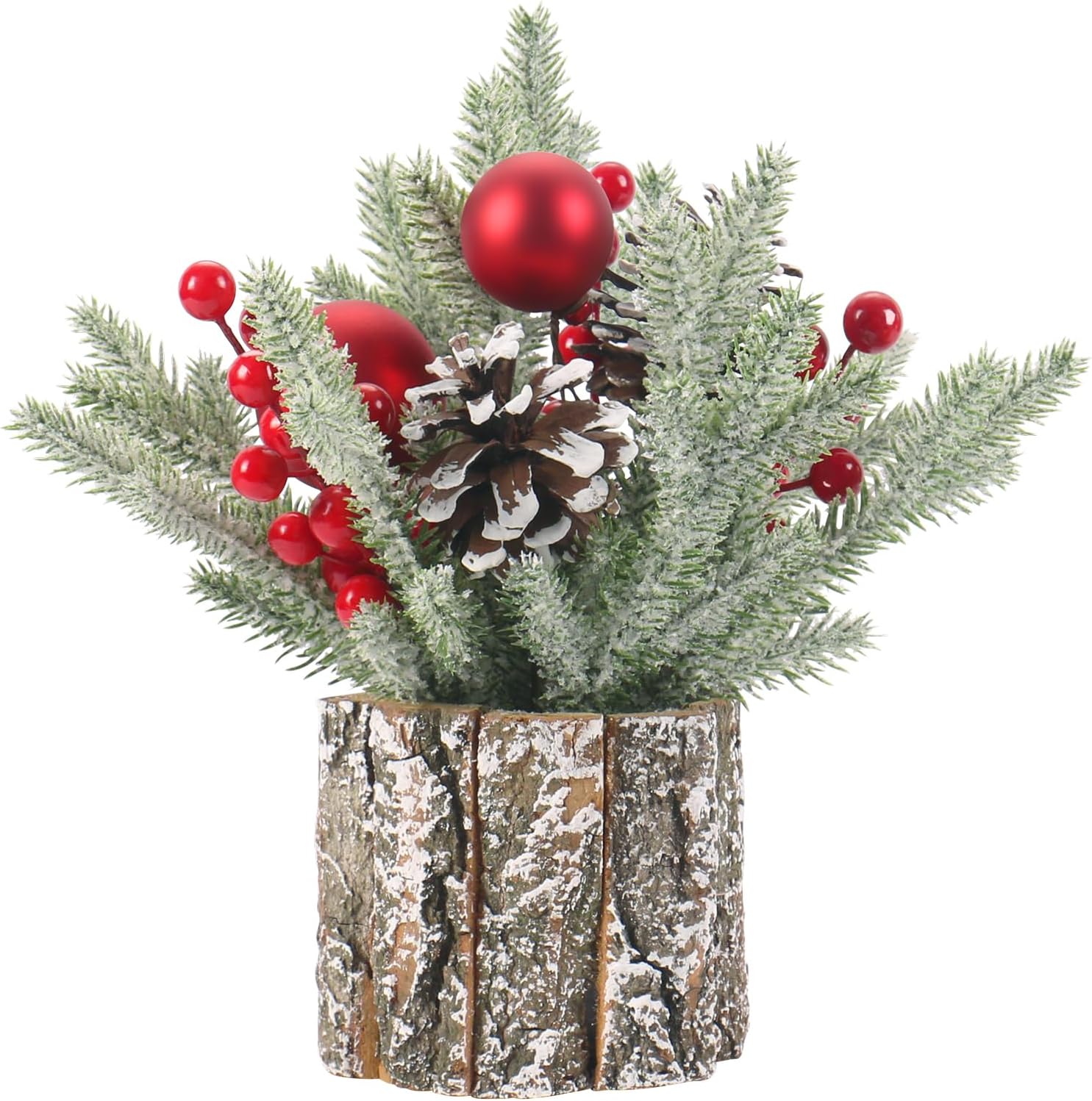 Trees - Super Holiday Small Christmas Tree, Artificial Mini Tabletop Christmas Tree Decorations with Christmas Ball Ornaments, for Home Party Thankgivings Christmas Decor, Indoor.