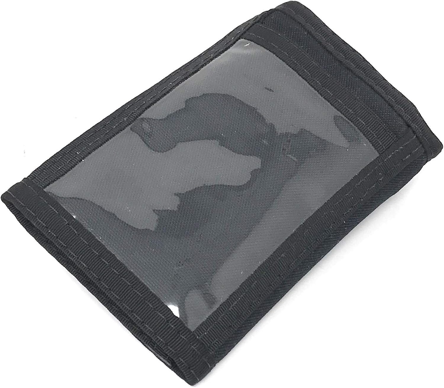 Nylon RFID Trifold Wallet w/Outside & Inside ID Window. LAPD (Very Dark