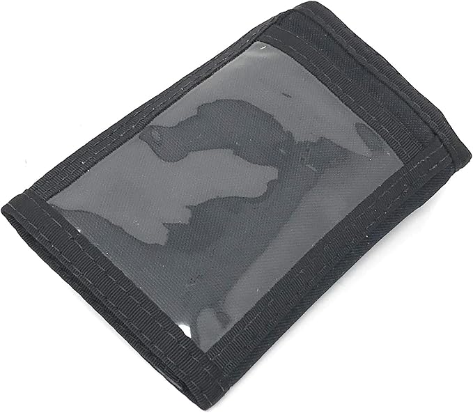 Nylon RFID Trifold Wallet w/Outside & Inside ID Window. LAPD (Very Dark Blue) at Amazon Men’s