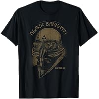 Amazon.com: Black Sabbath Official World Tour '77 White/Yellow T