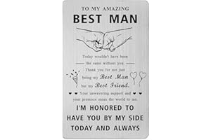 Richesele Best Man Proposal Gift from Groom - Groomsmen Proposal Wallet Card - Best Man Gifts for Wedding Day, Bachelor Party