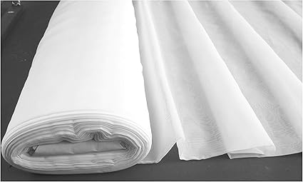 Voile Fabric Roll White 50 Metres 145 Wide Top Quality Wedding