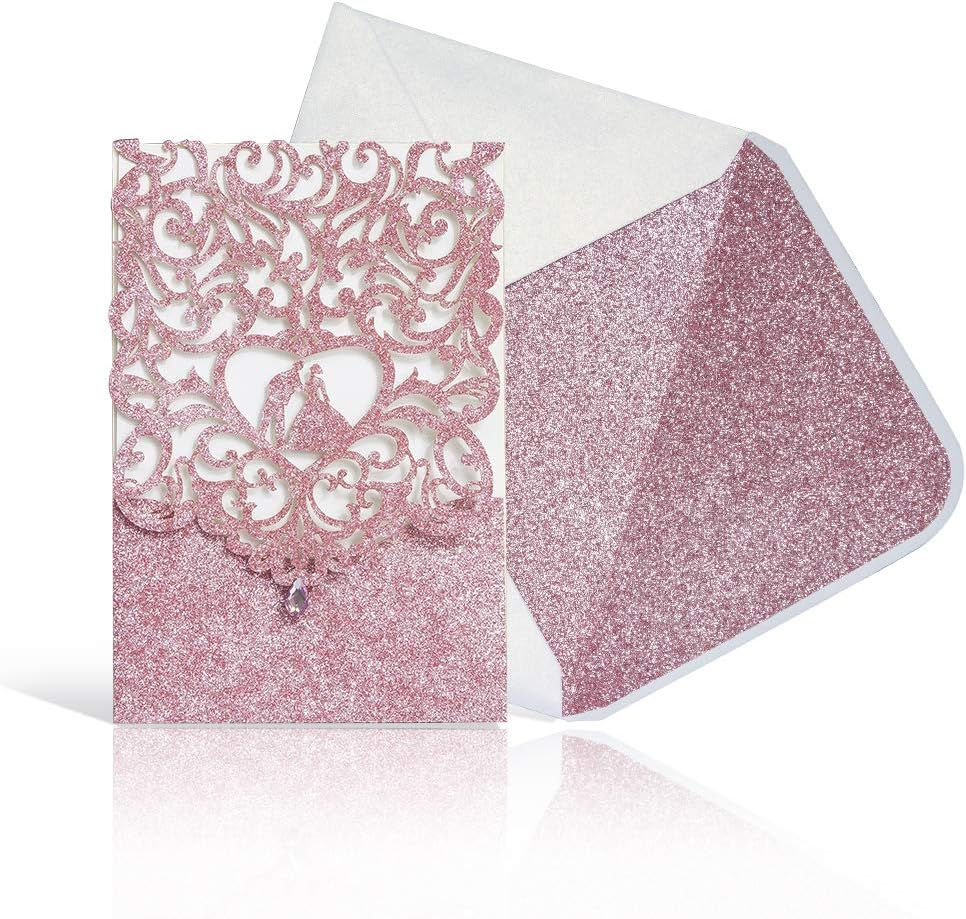 Laser Cut Wedding Invitations With Envelopes With Blank