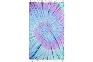 Sand Cloud Turkish Beach Towel - Sand Free - 100% Organic Turkish Cotton Yarn - Quick Dry Towel for Beach, Picnic Blanket or Throw - As Seen on Shark Tank - Tie Dye (Luna)