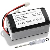RVBAT85002 Battery Replacement for Shark ion Robot Vacuum RV2502AE AV2820S | RV1101ARCA RV1101ARUS RV1100S1US AV2510A0US AV2510SOUS AV2510SXUS AV2510AXUS RV2820VEUS UR1100S1US UR2350AE UR235BCDUS UR2360