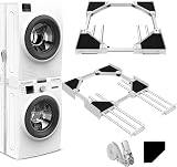 NIUXX Universal Stacking Kit for Washer Dryer 56-69 cm Adjustable Shelf