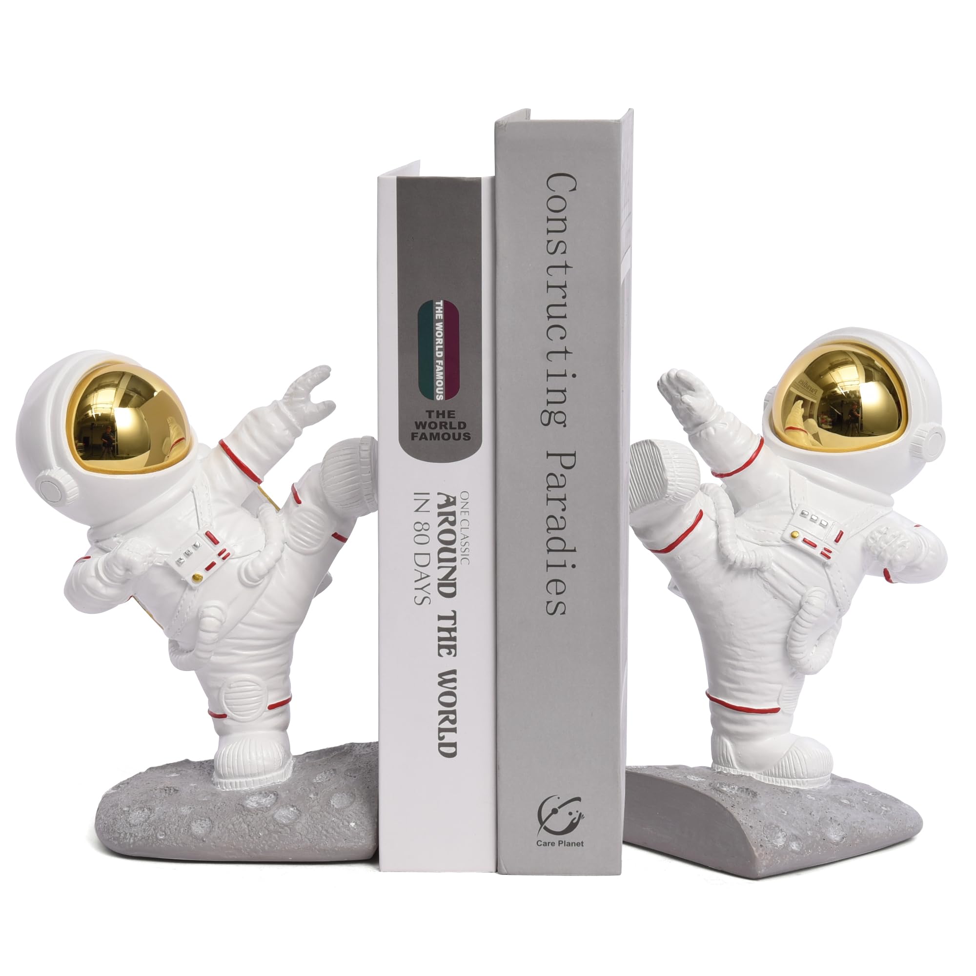 Photo 1 of *********READ CLERK NOTES*********
Kakizzy Book Ends for Shelves Decorative, Upgraded Astronaut Bookshelf Stopper Resin Book Shelf End Holders Heavy Duty Bookends for Kids Gifts Cute Spaceman Book Ends for Space Decor(F2-Gold)