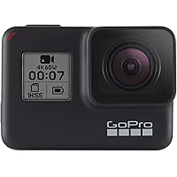 GoPro HERO7 Black — Waterproof Digital Action Camera with Touch Screen 4K HD Video 12MP Photos Live Streaming Stabilization
