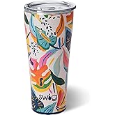Swig Life 32oz Insulated Tumbler, Travel Coffee Tumbler with Lid, Cup Holder Friendly Travel Coffee Mug, Stainless Steel with Lid (Calypso)