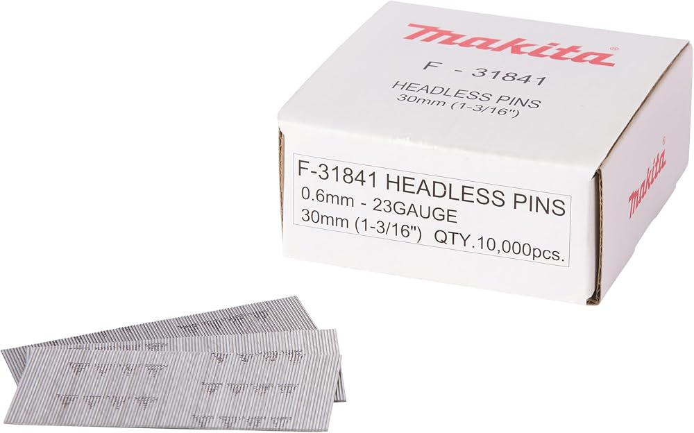 Makita F-31841 Galvanised Pin Nails 23G 10,000 Pack For DPT350 DPT353