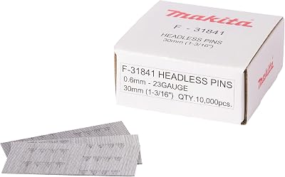 Makita F-31841 Galvanised Pin Nails 23G 10,000 Pack For DPT350 DPT353