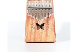 SLDHR Kalimba Thumb Piano Kalimba 17 Keys Study Instruction and Tune Hammer Unique Gift for Kids Adult Beginners(Wood color)