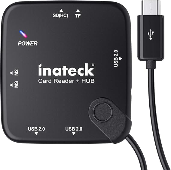 Inateck Card Reader Adapter, USB OTG Adapter with SD/TF/MS
