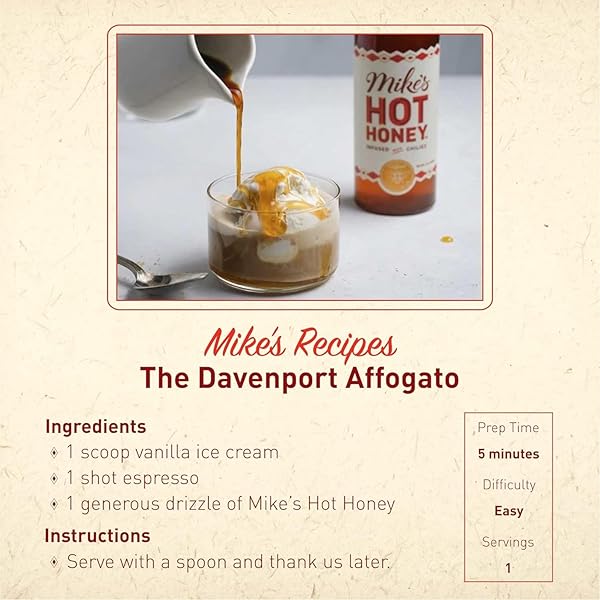 MIKE’S HOT HONEY, AMERICA’S #1 BRAND OF HOT HONEY, SPICY HONEY INFUSED WITH CHILI PEPPERS, GLUTEN-FREE, PALEO-FRIENDLY, SWEET HEAT, PERFECT FOR HOT SAUCE LOVERS (24OZ CHEF’S BOTTLE, 1 PACK)