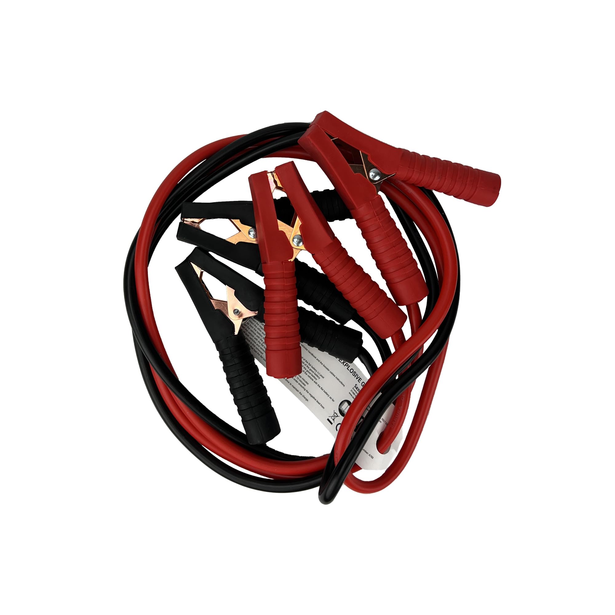 Sakura 200 Amp 2M Length Booster Cables Jump Leads Flat Battery Breakdown Rescue Cars Vehicles Up To 2.0 Litres 2000Cc Red Black Colour Coded Clamps Storage Bag