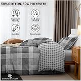 GC Gaveno Cavalia Checked Bedding Double Duvet Cover Grey 200x200 cm view 3