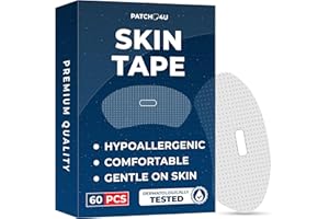 The PATCH4U Skin Tape (60 Pack) - Pain Free Removal, Hypoallergenic, Latex Free & Gentle On Skin Cotton Tape