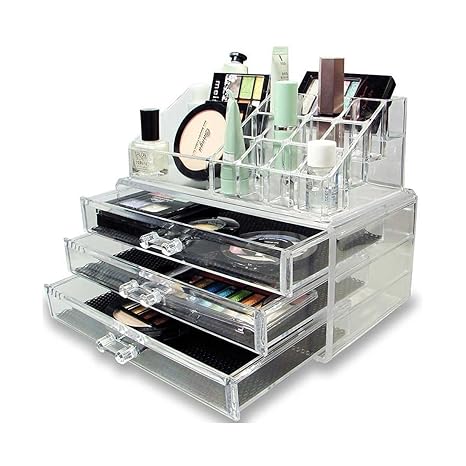 Styleys 3 Drawer Plastic Cosmetic Makeup Jewellery Lipstick